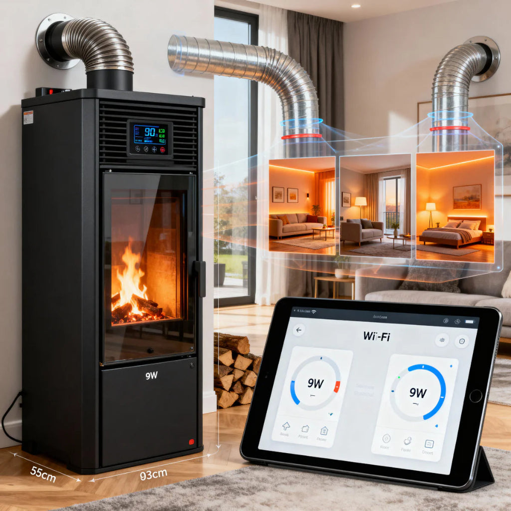 Estufa de Pellets 9 kW Canalizable - 3 Habitaciones