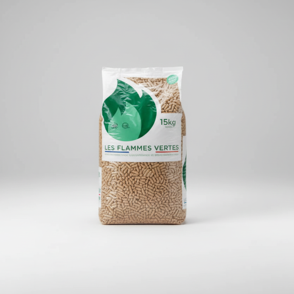 Pellets de madera lamas verdes - 65 sacos 975 kg