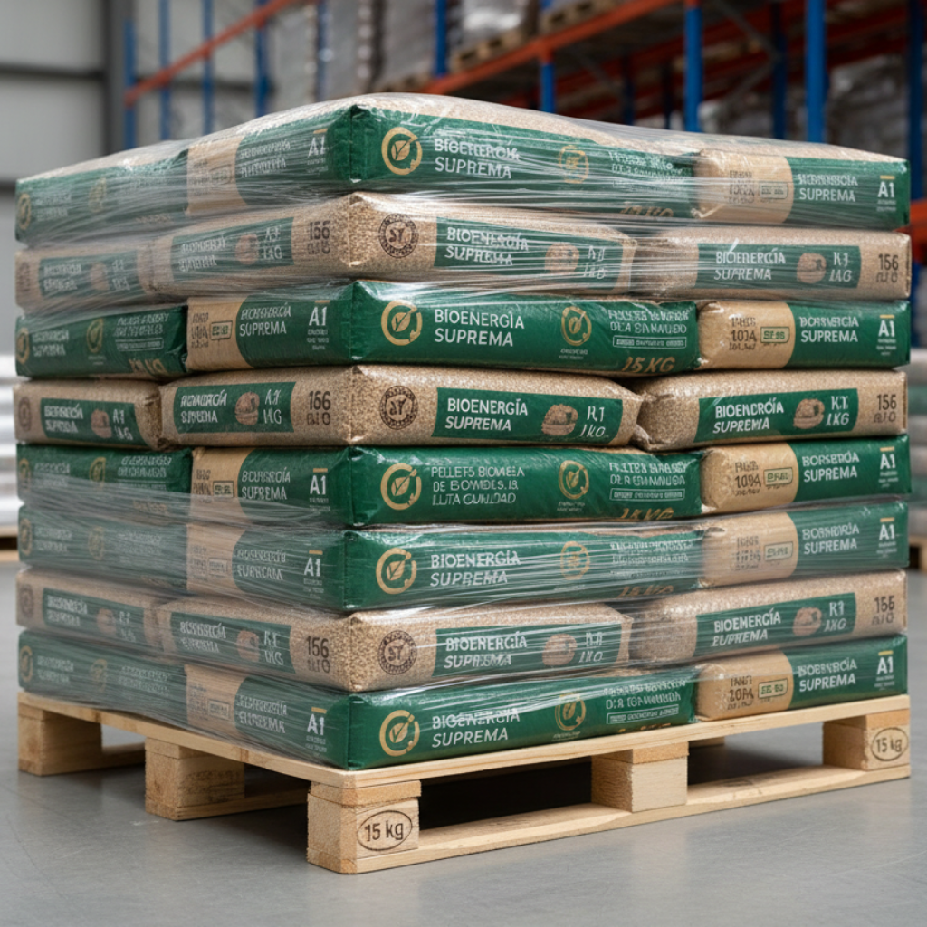 palette de 70 sacs d'une marque de granulés répendu en espagne 